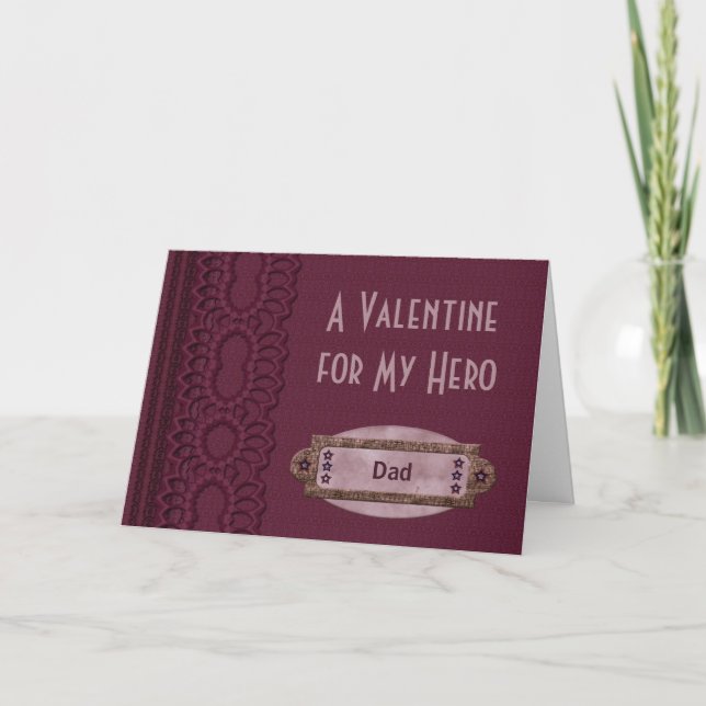 A Valentine For My Hero  Customized Holiday Card (Front)