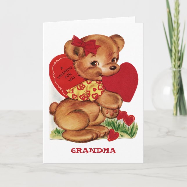 A Valentine for You Grandma Greeting Card (Front)