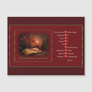 A Valentine From God Square Magnetic Card