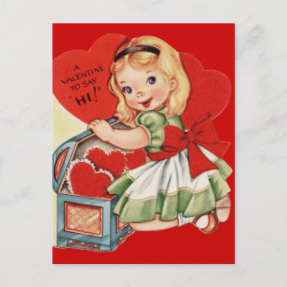 A Valentine to Say Hi Holiday Postcard