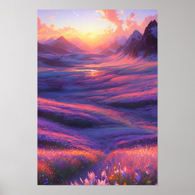 A Valley Painted in Purple Poster (Front)