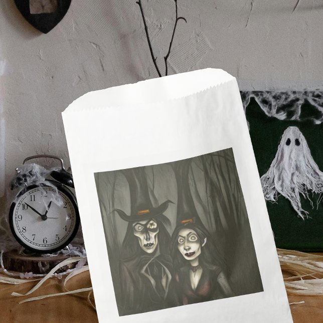 A vampire and a witch in Halloween Favor Bag (Creator Uploaded)