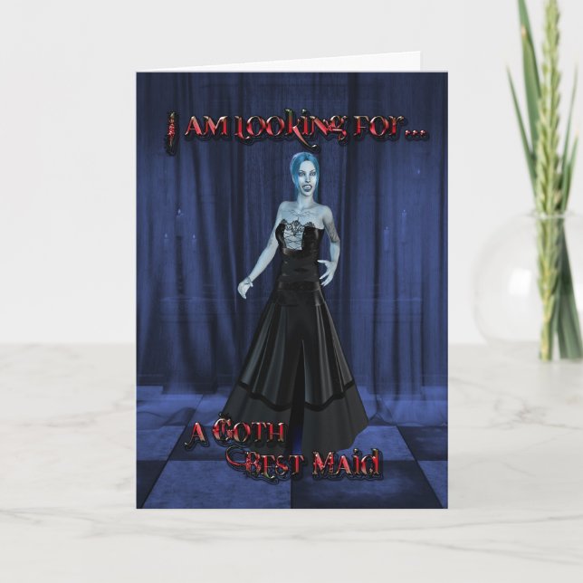 A Vampire card for a best maid request (Front)