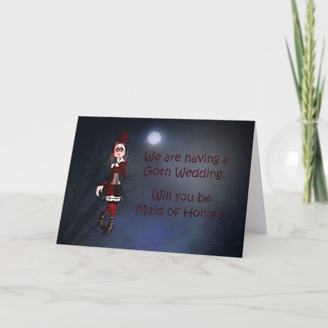 A Vampire card for a maid of honor request (Front)