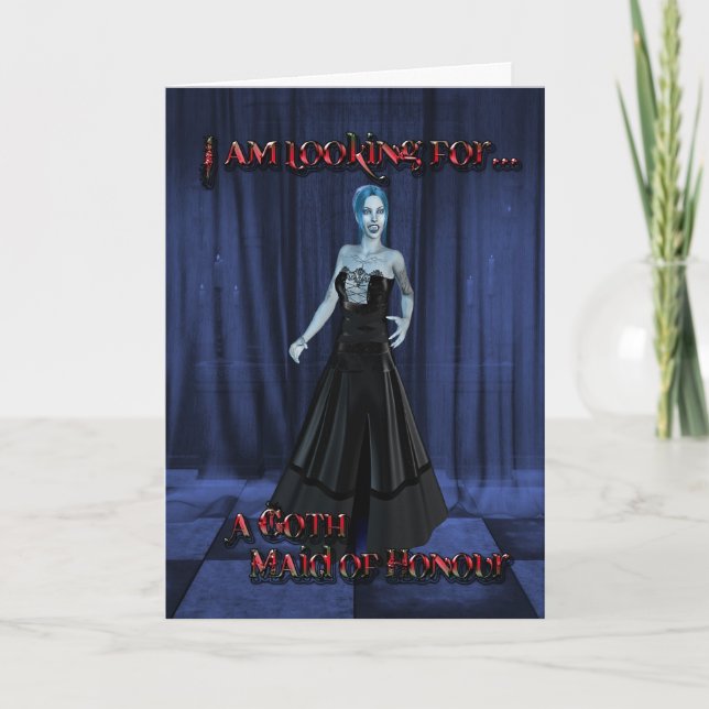 A Vampire card for a maid of honour request (Front)