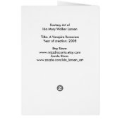 A Vampire Romance Cards (Back)