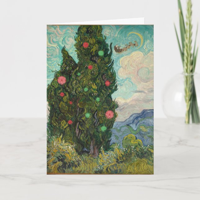 A Van Gogh Christmas Holiday Card (Front)