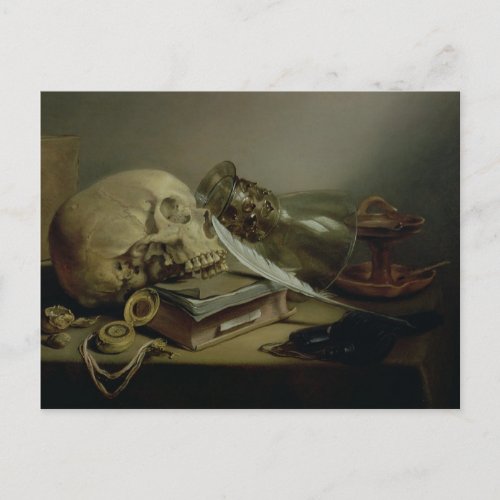 A Vanitas Still Life Postcard