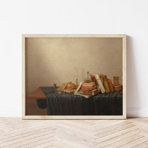 A Vanitas with Books and Skull Gerrit van Vucht Poster