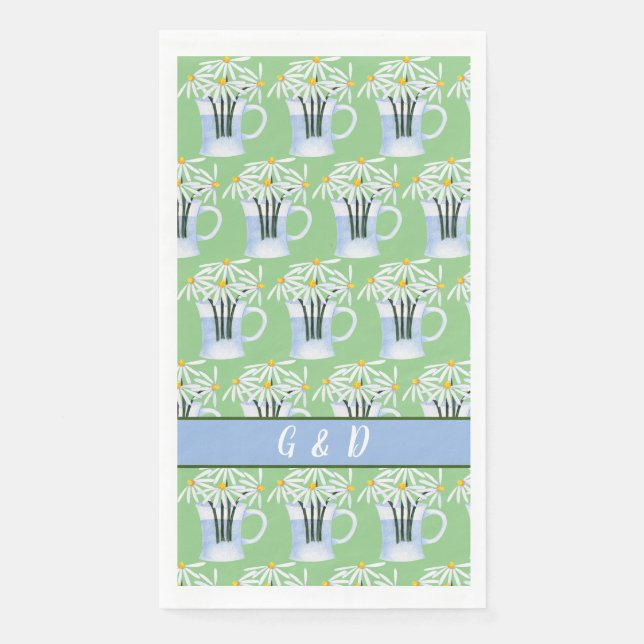 A Vase Of Daisies Paper Guest Towels (Front)