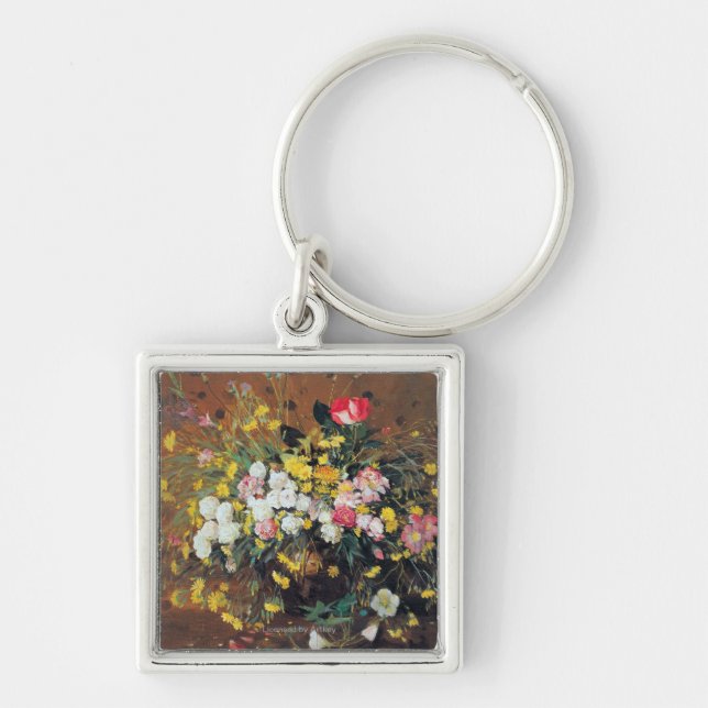 A Vase of Flowers Keychain (Front)