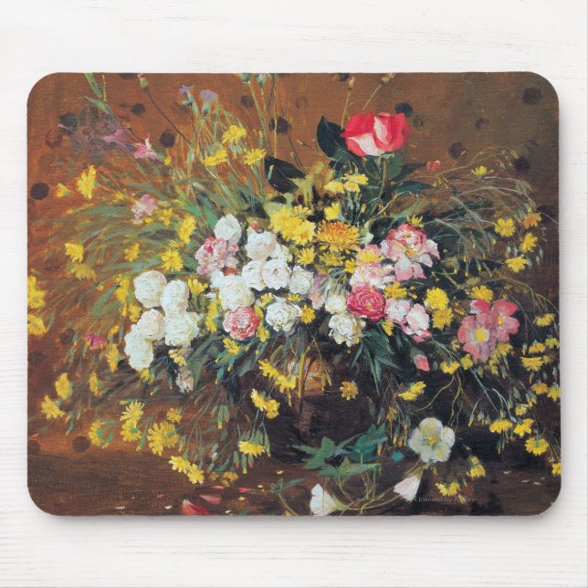 A Vase of Flowers Mouse Pad (Front)