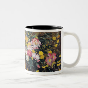 A Vase of Flowers Two-Tone Coffee Mug