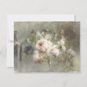 A vase with roses by Margaretha Roosenboom (1853 – Note Card