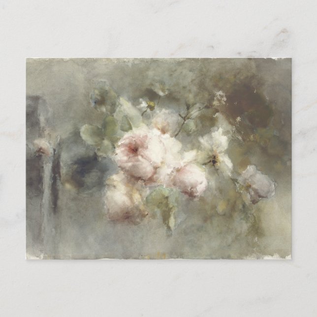 A vase with roses by Margaretha Roosenboom (1853 – Postcard (Front)