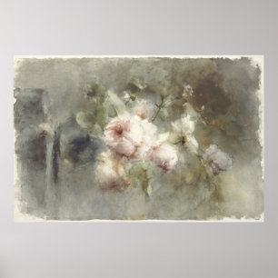 A vase with roses by Margaretha Roosenboom (1853 – Poster