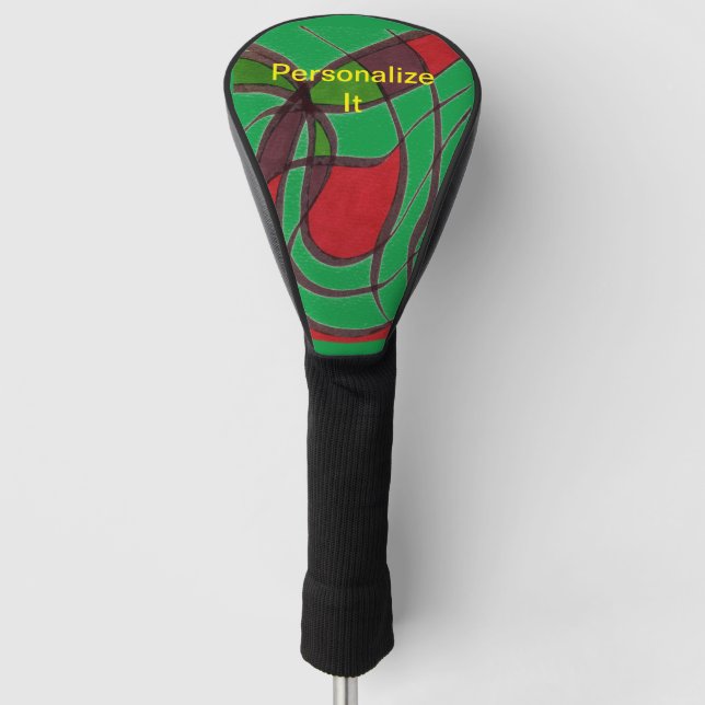 A vast array of subjects and designs adorn this    golf head cover (Front)