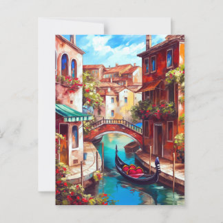 A Venetian Dream | Gondola on the Grand Canal Postcard
