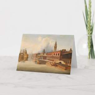 A Venetian Scene Johann Wilhelm Jankowsky Card