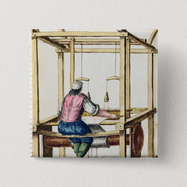 A Venetian Weaver Pinback Button (Front)