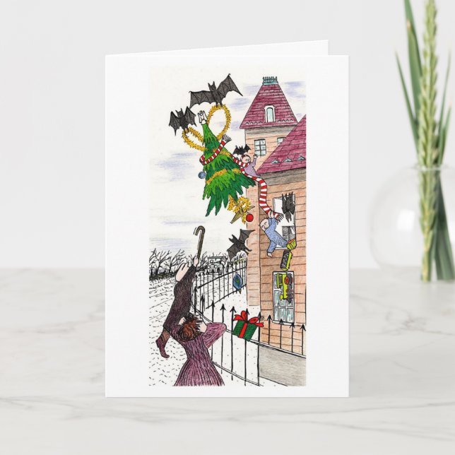 A Very Batty Christmas Holiday Card (Front)