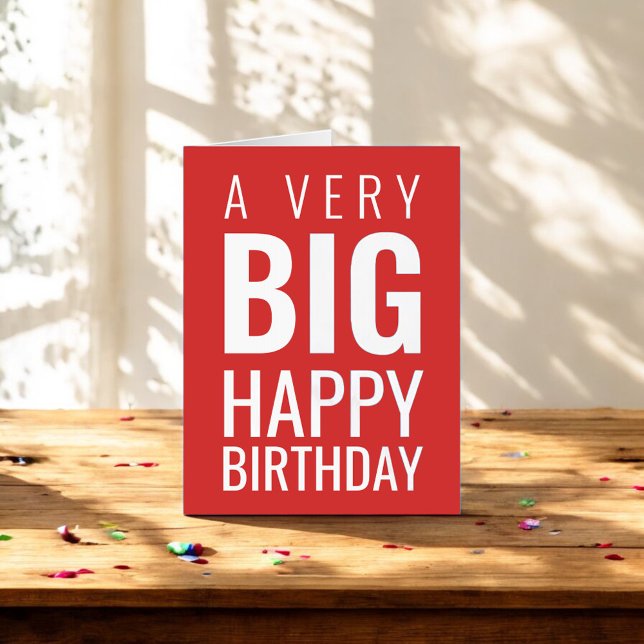 A Very Big Happy Birthday Modern | Red Card (Creator Uploaded)