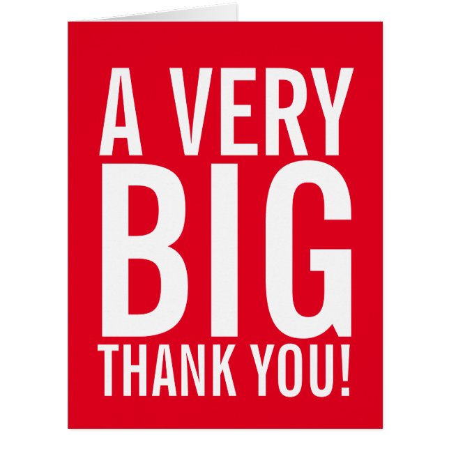 A Very Big Thank You (Front)
