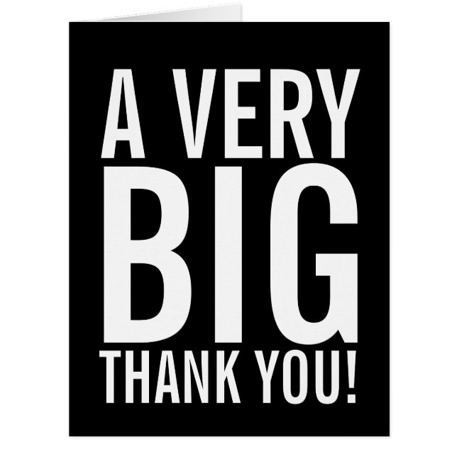 A Very Big Thank You (Front)
