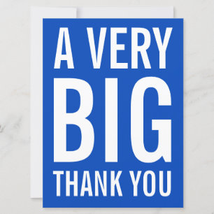 A Very Big Thank You Blue Card