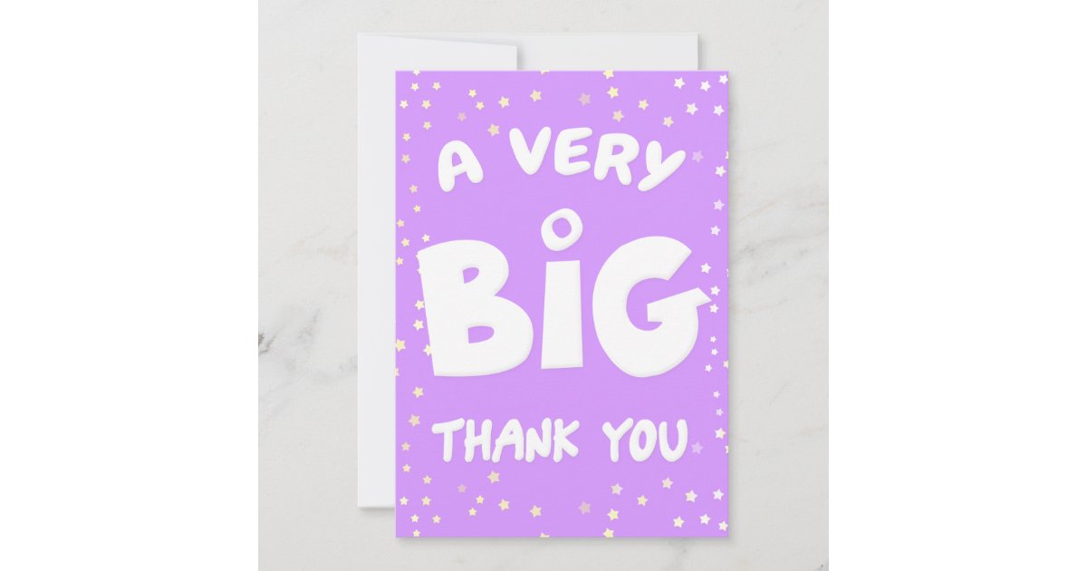 A Very Big Thank You Card | Zazzle