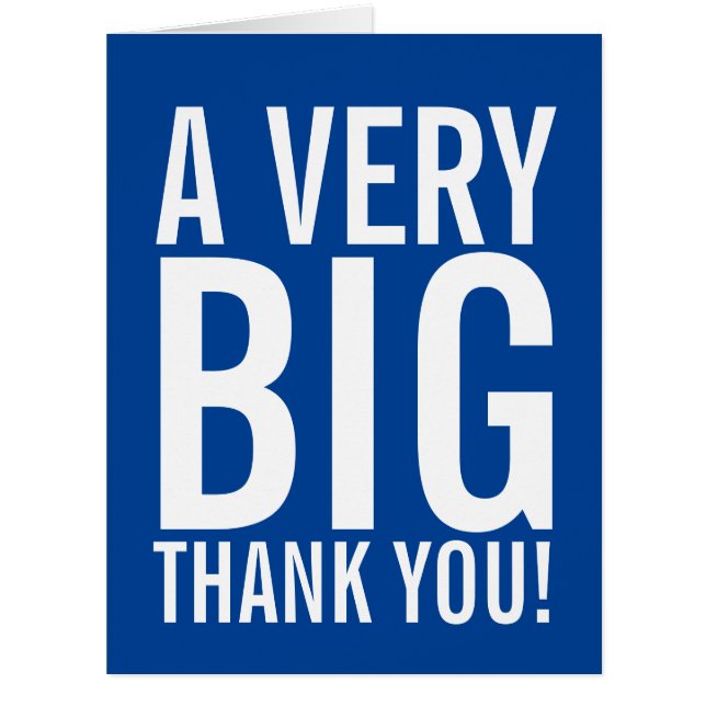 A Very Big Thank You Cards (Front)