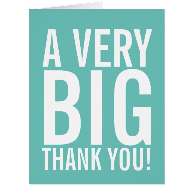 A Very Big Thank You Cards (Front)