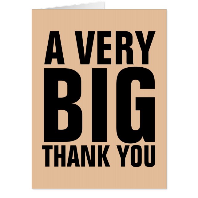 A VERY BIG THANK YOU GIANT JUMBO CARD (Front)
