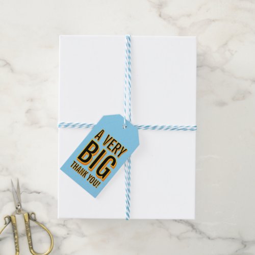 A very big thank you gift tag for friends & family
