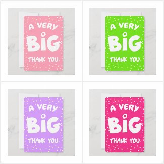 A VERY BIG THANK YOU GREETING CARD