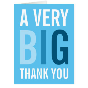 A Very Big Thank You Large Card
