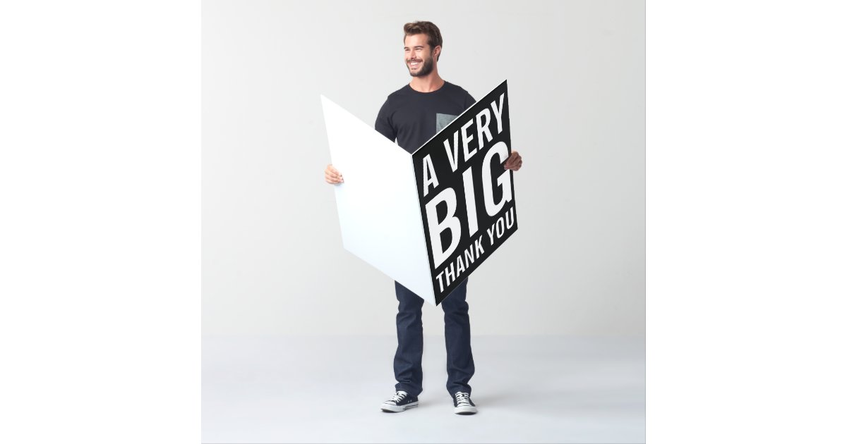 A Very Big Thank You Large Card | Zazzle