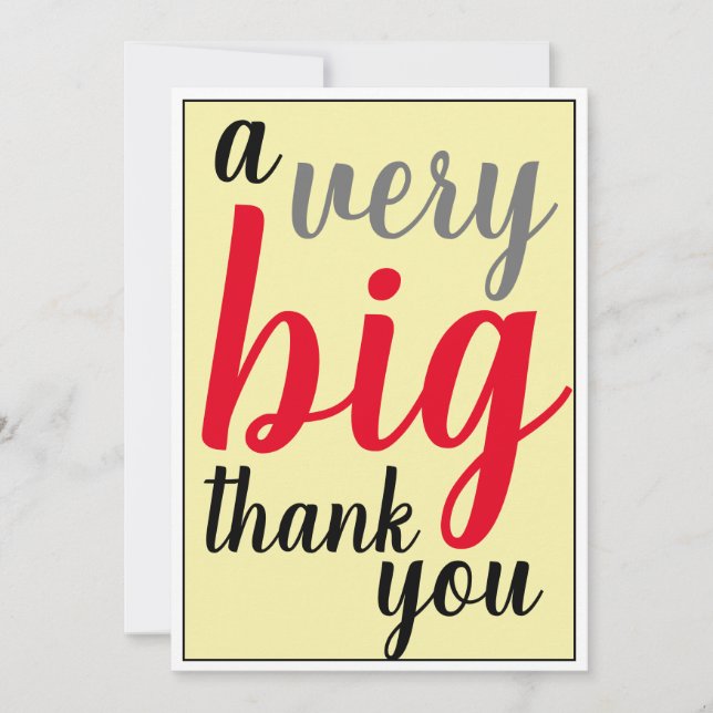 A Very Big Thank You Office Appreciation Cream (Front)