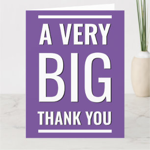 A Very Big Thank You Purple Minimalist Large Text