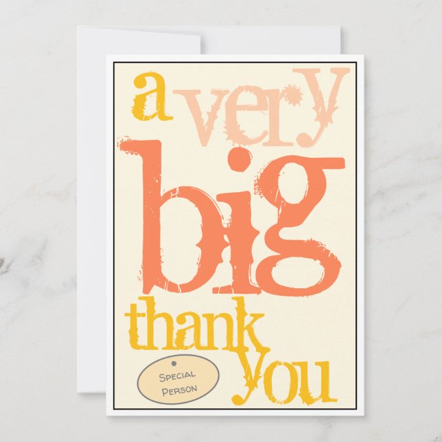 A Very Big Thank You Special Staff Appreciation (Front)