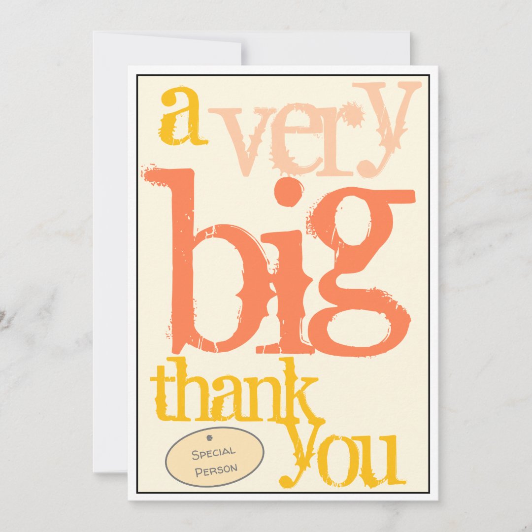 A Very Big Thank You Special Staff Appreciation | Zazzle