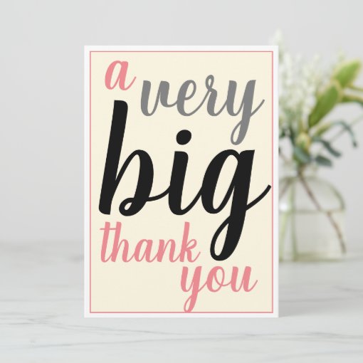 A Very Big Thank You Staff or Office Appreciation | Zazzle