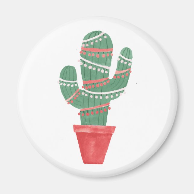 A Very Cactus Christmas Tree Magnet (Front)