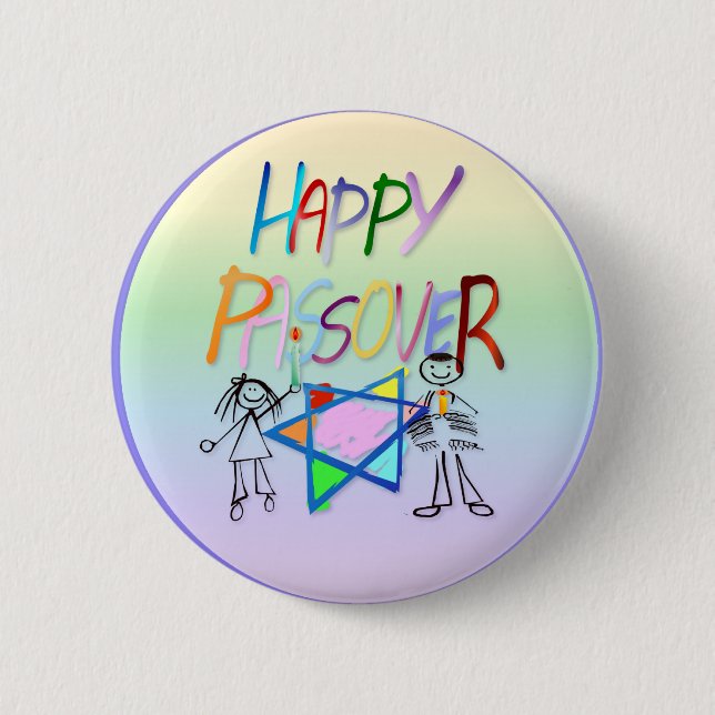A Very Colorful Passover Button (Front)