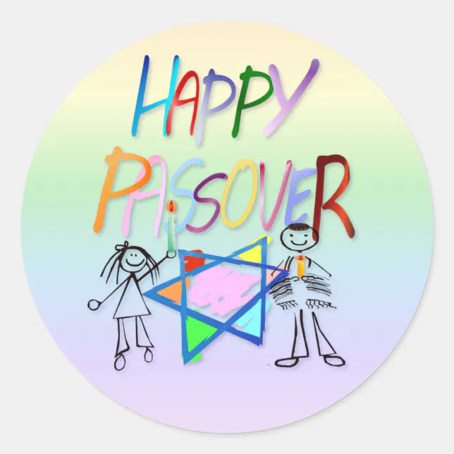 A Very Colorful Passover Stickers | Zazzle