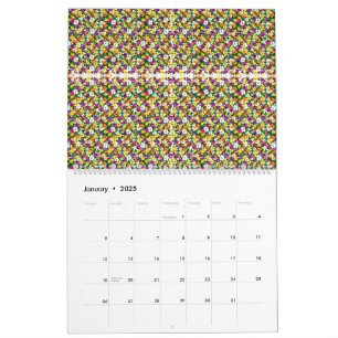 a very colorful pattern with a lot of different co calendar