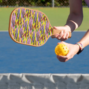 a very colorful pattern with a lot of different co carbon fiber pickleball paddle