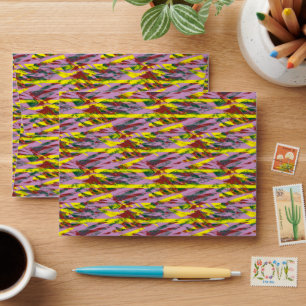 a very colorful pattern with a lot of different co envelope
