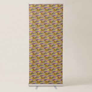 a very colorful pattern with a lot of different co retractable banner