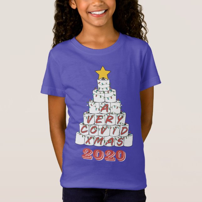 A Very COVID Xmas Funny 2020 Toilet Paper Tree T-Shirt (Front)